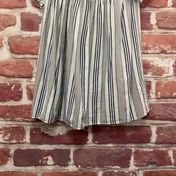 Asos Dress Women's Size 6 Gray White Multicolor Striped Casual Short Sleeve - Picture 4 of 9